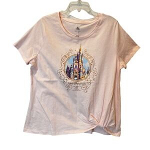 Walt Disney World The Worlds Most Magical Celebration Pink Castle T Shirt XL